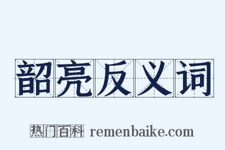 韶亮反义词是什么意思的图片